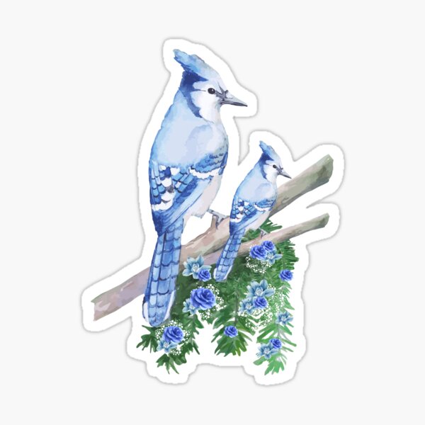 Blue Jay Doodle Tiny and Cute Sticker for Sale by bassoongirl123