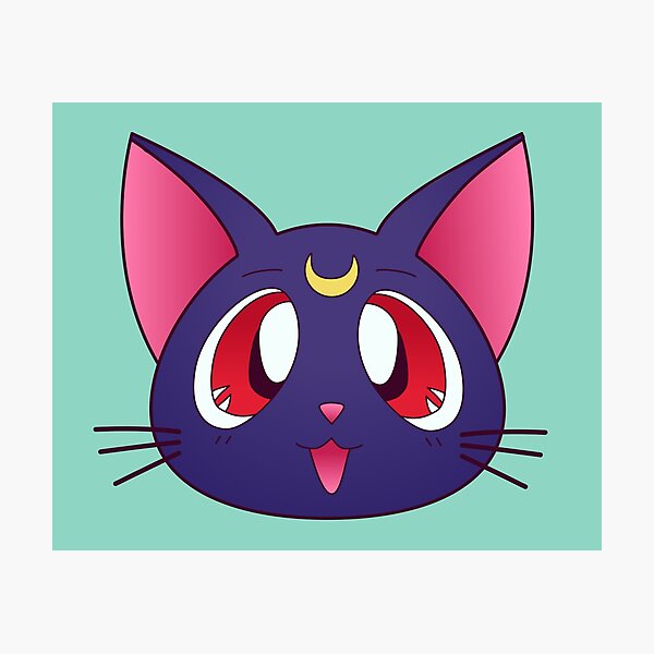 Sailor Moon Luna Wall Art For Sale Redbubble