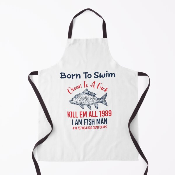 Item preview, BORN TO SWIM OCEAN IS A FUCK KILL EM ALL 1989 designed and sold by AkerArt.