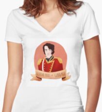 Mr. Wickham / LITERAL PIECE OF GARBAGE Women's Fitted V-Neck T-Shirt