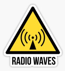 Radio waves hazard sign. Danger. Caution symbol. Sticker