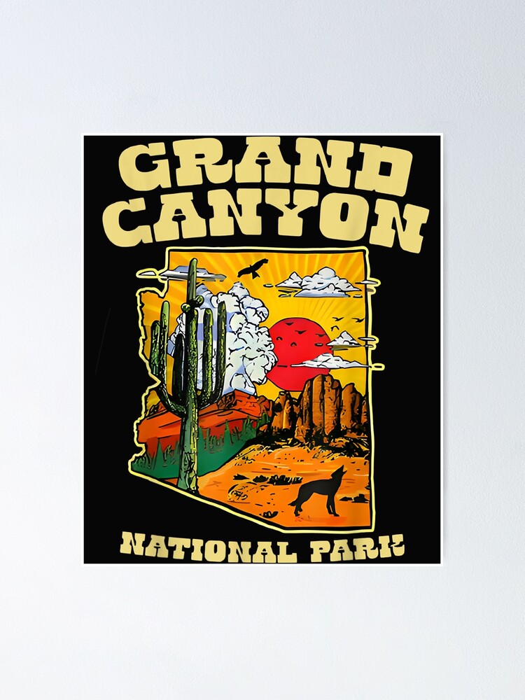 Bad Bunny Grand Canyon National Parks Psychedelic Cacti T Shirt