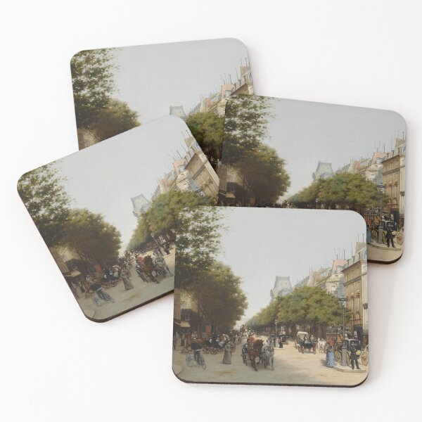 Item preview, Le Boulevard des Italiens | Edmond Georges Grandjean | 1889 Paris Cityscape Art designed and sold by CJET.