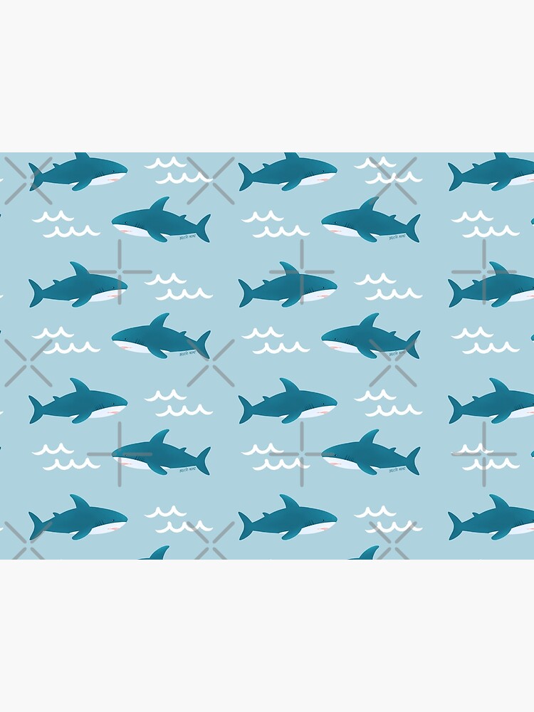Disover Brucie ikea shark pattern- Pet Bowls Mat