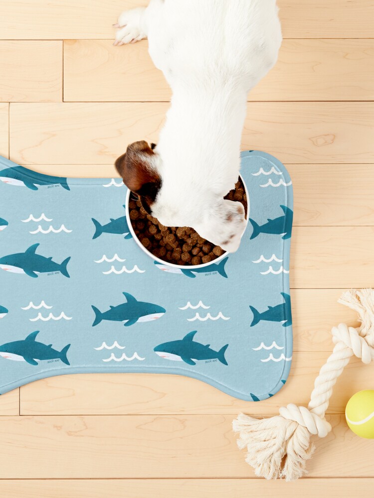 Disover Brucie ikea shark pattern- Pet Bowls Mat