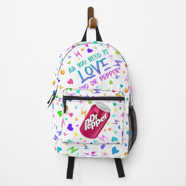 Item preview, All You Need is Love and Dr. Pepper! Retro 80s inspired design with hand drawn soda can emojis & hearts designed and sold by MunsyArt.