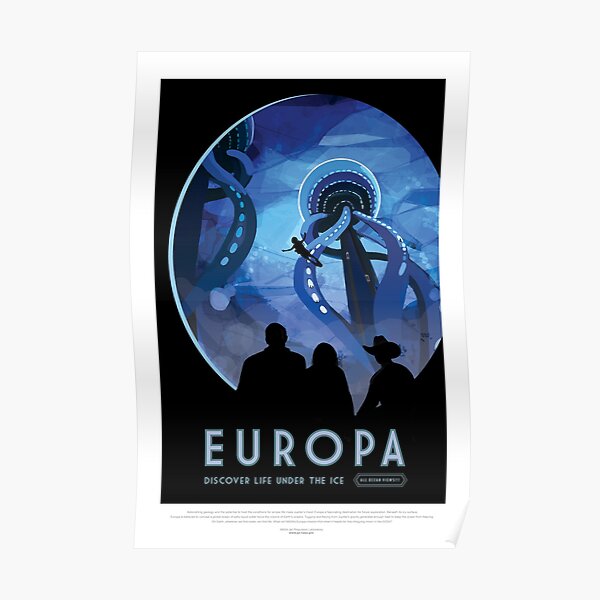 NASA JPL Space Tourism: Europa (8K resolution) Poster