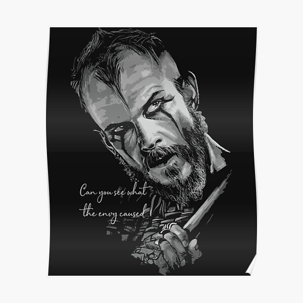 Ragnar quote poster Vikings print TV show series king ivar rollo floki valhalla 