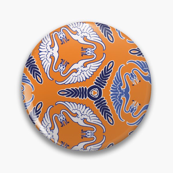 Item preview, Orange and Blue Retro inspired trio of swans designed and sold by Candice Davis.