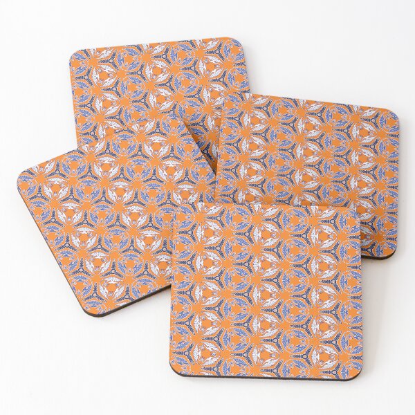 Item preview, Orange and Blue Retro inspired trio of swans designed and sold by Candice Davis.