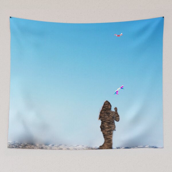 Item preview, Beach Girl Kites Ombre Sky designed and sold by Nalinne Jones.