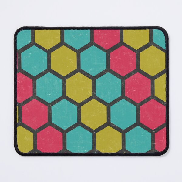 Item preview, Green, Blue, Red Hexagon Bee Hives Design designed and sold by Yannik Hay.