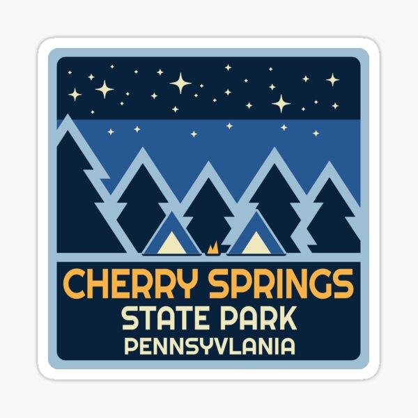 Item preview, Cherry Springs State Park PA Retro Patch Blue designed and sold by VanyaKar.