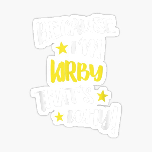 Kirby Name Stickers for Sale | Redbubble