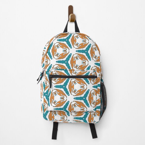 Item preview, Orange and Aqua Jewel-tone Swan Trio Pattern designed and sold by Candice Davis.