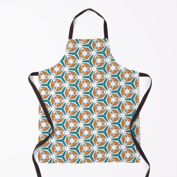 Item preview, Orange and Aqua Jewel-tone Swan Trio Pattern designed and sold by Candice Davis.