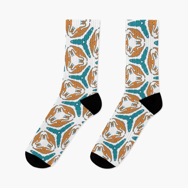 Item preview, Orange and Aqua Jewel-tone Swan Trio Pattern designed and sold by Candice Davis.