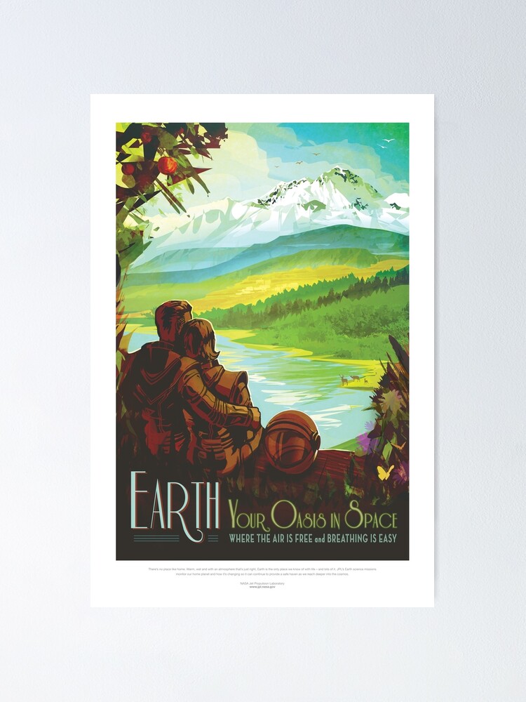 Alternate view of NASA JPL Space Tourism: Earth (8K resolution) Poster