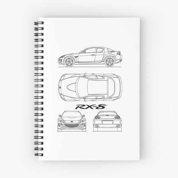 Item preview, RX-8 Blueprint In Black Classic  designed and sold by markeytaggw.