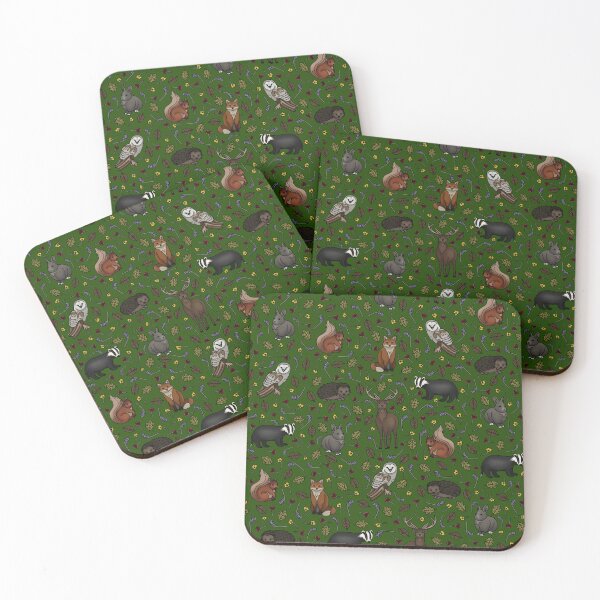 Item preview, British Woodland Animals, Forest Green  designed and sold by auristela.