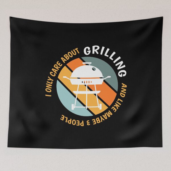 Item preview, Funny Grilling Lovers - I Only Care About Grilling design designed and sold by Merchking1.