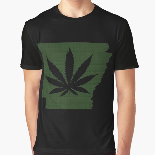 Marijuana Leaf Arkansas Graphic T-Shirt