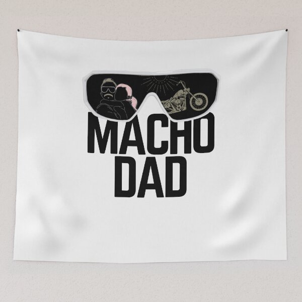 Item preview, Macho Dad Biker Dad Father's Day Pro Wrestling Fan designed and sold by The Masked Designer.