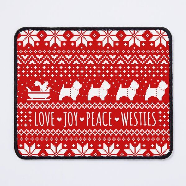 Item preview, Love Joy Peace Westies | West Highland White Terriers Christmas Holiday Pattern designed and sold by Jenn Inashvili.
