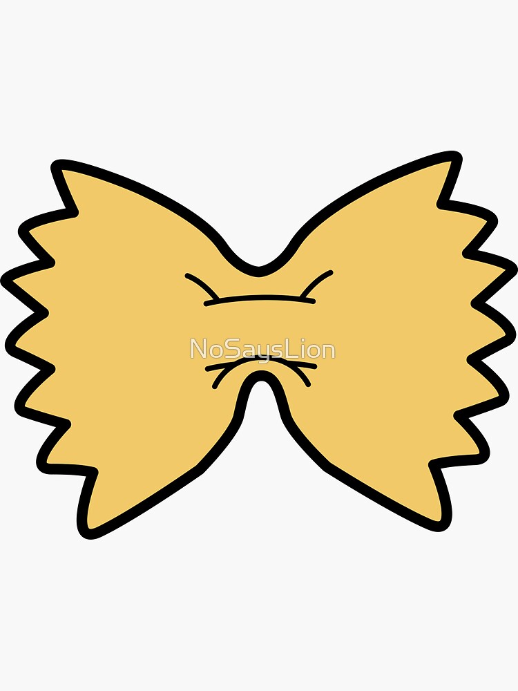 Thumbnail 3 of 3, Sticker, Farfalle on Blue designed and sold by NoSaysLion.