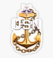 A Senior Chief Petty Officer's Gold Fouled Anchor Sticker