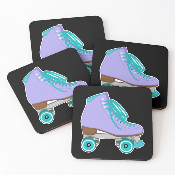 Item preview, Lilac And Teal Rollerskate Pastel Sticker designed and sold by ayeshadanaqws.