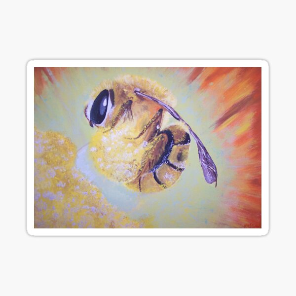 Artikel-Vorschau von Biene mit Pollen - Drucke und Karten und so, designt und verkauft von Spacebeestudio.