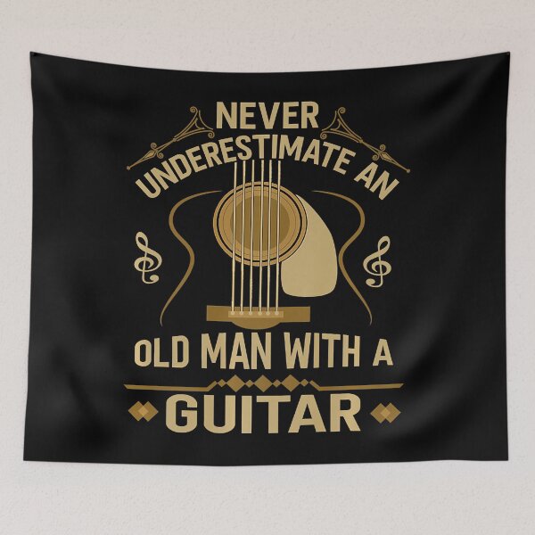 Item preview, Never Underestimate An Old Man With A Guitar designed and sold by ujgbnx.