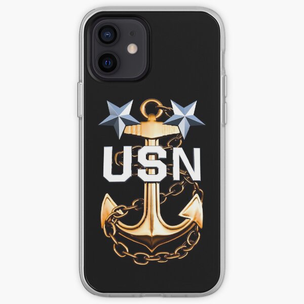 A Master Chief Petty Officer's Gold Fouled Anchor iPhone Soft Case