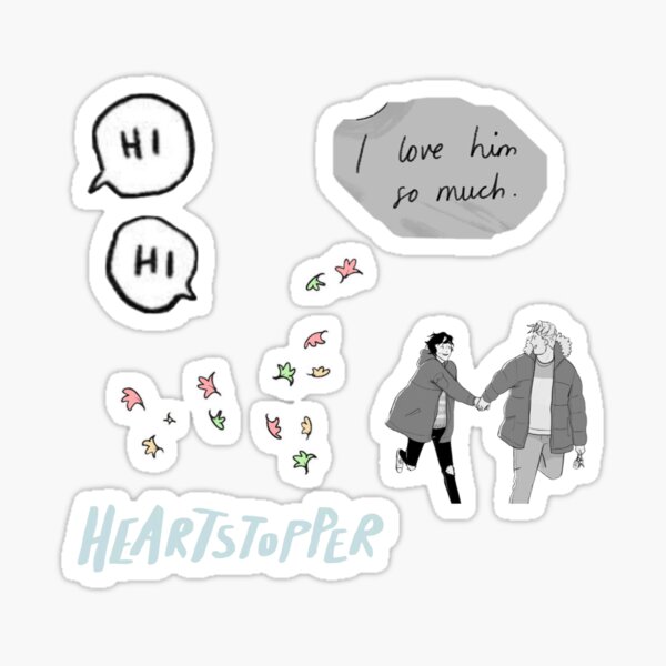 Vista previa del artículo con la obra «paquete de pegatinas de Heartstopper», diseñado y vendido por 0xonlythebravex.