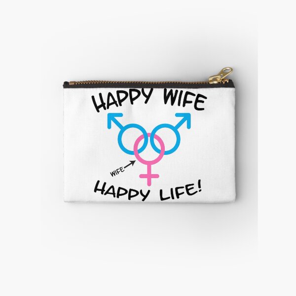 Item preview, Happy Wife Happy Life Swinger MFM Threesome Swinger Lifestyle Design designed and sold by swingersshop.