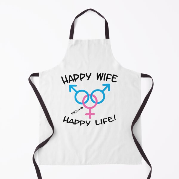 Item preview, Happy Wife Happy Life Swinger MFM Threesome Swinger Lifestyle Design designed and sold by swingersshop.