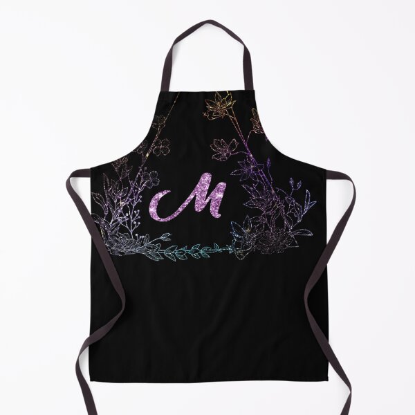 Item preview, Glitter Floral Monogram M designed and sold by ModernStyleBoho.