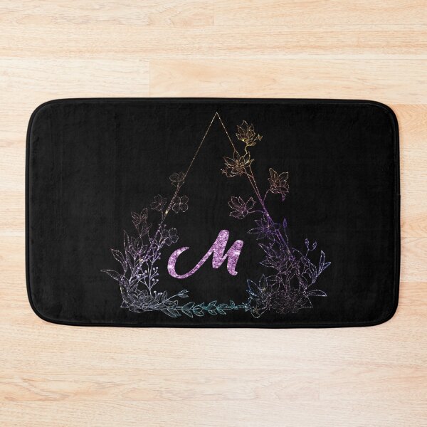 Item preview,  Glitter Floral Monogram M designed and sold by ModernStyleBoho.