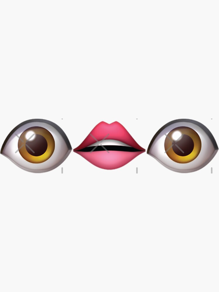 Eyes and Mouth Emoji Sticker for Sale by Biochao
