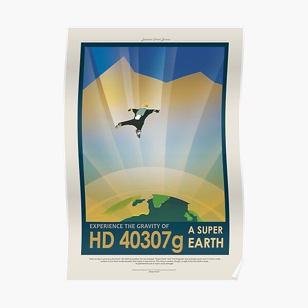 NASA JPL Exoplanet Travel Bureau: HD 40307g (8K resolution) Poster