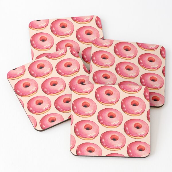 Item preview, Strawberry Donut Pattern designed and sold by Kelly  Gilleran.