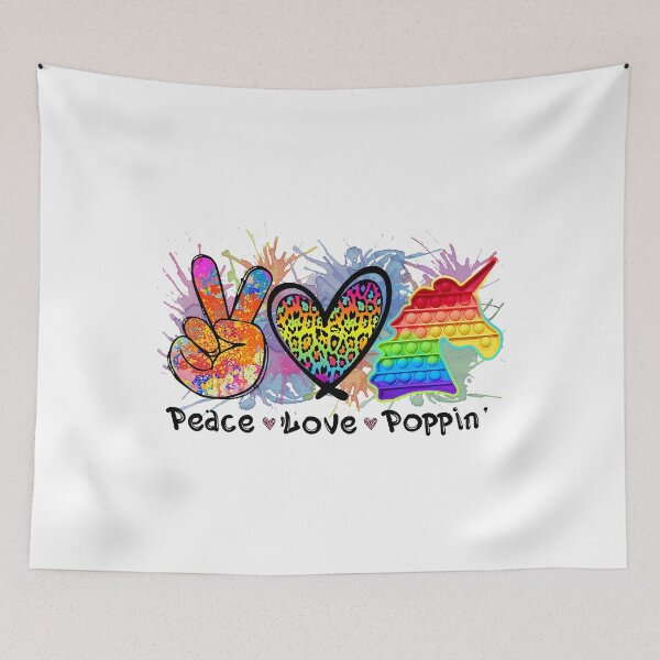 Item preview, Peace Love Unicorn Pop It Fidget Toy designed and sold by JuxNdx.