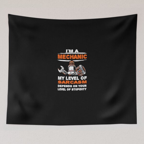 Item preview, I'm A Mechanic My Level of Sarcasm Mechanic Tshirt designed and sold by BreidinOdelia.