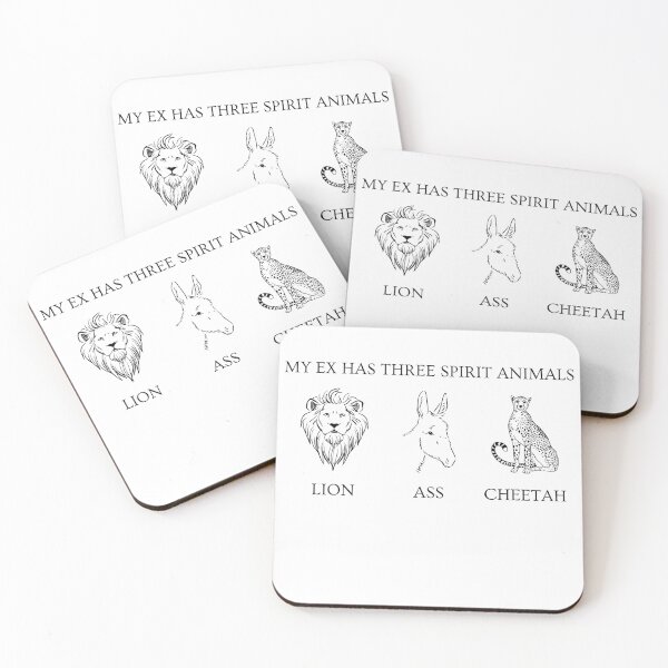Item preview, My Ex Has Three Spirit Animals Lion Ass Cheetah designed and sold by UrbnImagination.