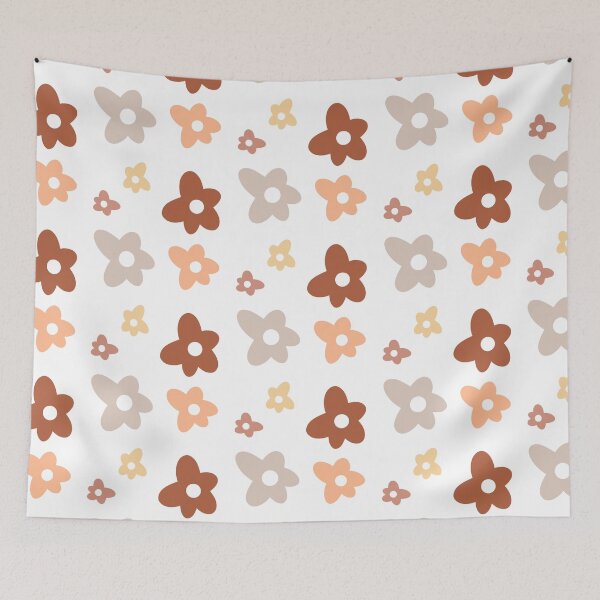 Item preview, puffy flowers - warm colorway designed and sold by whitneyconner.