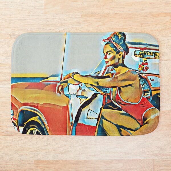 Item preview, Vintage Beach Traveling Sexy Woman Model Pop Art  designed and sold by theniteflix.