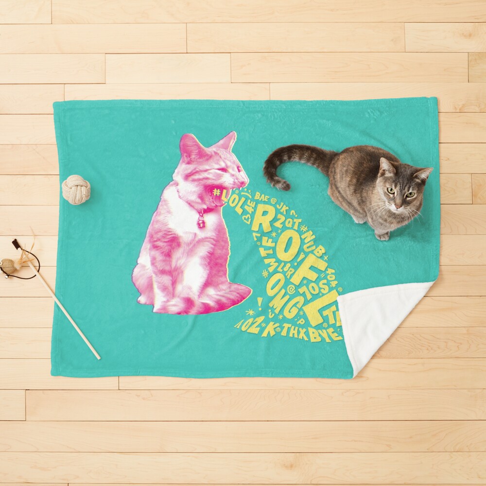Word Vomit Cat Pet Blanket
