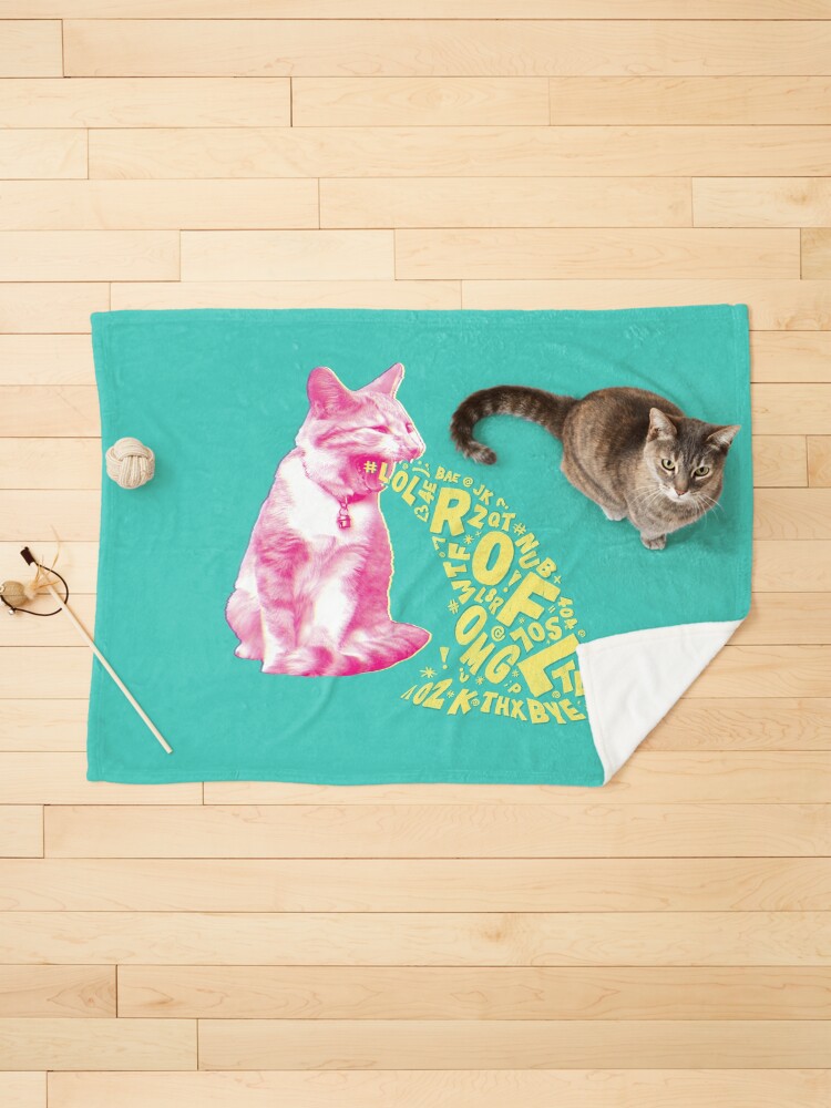 Thumbnail 1 of 6, Pet Blanket, Word Vomit Cat designed and sold by wildwomen.