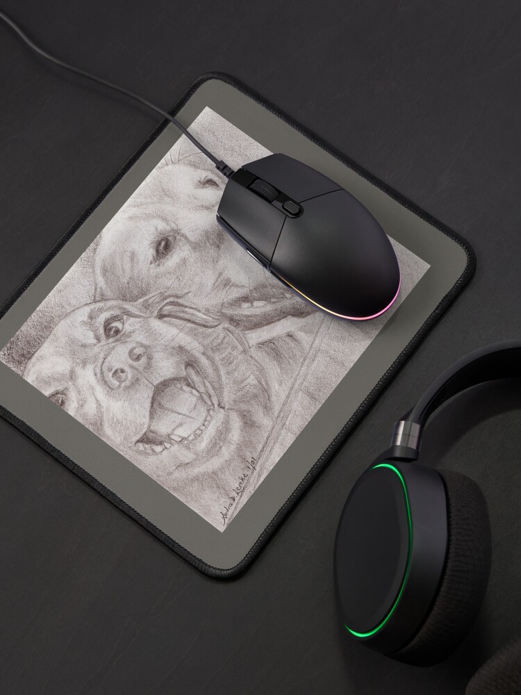 Thumbnail 4 of 5, Mouse Pad, Eager Best Friends designed and sold by Audra Lemke.